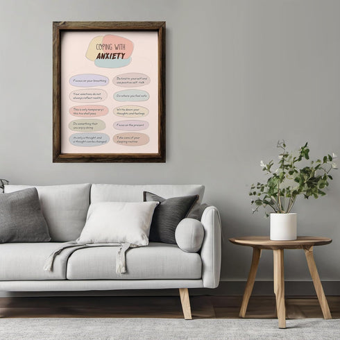 Posterizer 1 pcs-coping with anxiety-encouraging daily reminder-Motivational & Inspirational Art-Gift for Girls, Boys, Teens-Decor for Home & Offi...