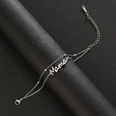 Mama Bracelets for Women 14K Gold Plated Dainty Mom bracelets Mother's Day for New Mom Women Mama Gifts...