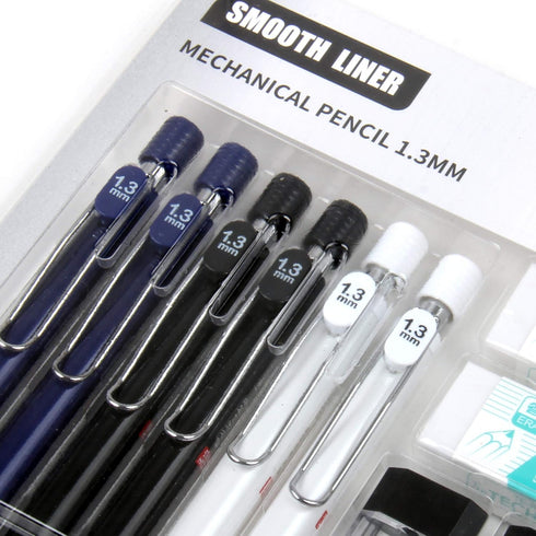 mechanical pencil 1.3mm HB lead pencils with refills and erasers sturdy lead Comfortable grip comfortble for writing...
