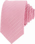 Pink Tie Men Women Skinny Tie Slim Tie Stripe Tie with Hanky Waterproof Oilproof Tie-Pink...