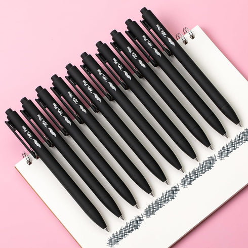 Mr. Pen- Retractable Gel Pens, 10 Pack, Black Ink Gel Pens, Black Barrels, Fast Dry, Gel Pens Fine Point 0.5 mm, Retractable Pens, Cute Pens, Gel ...