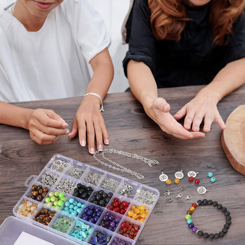 Raicegs Chakra Beads for Jewelry Making Real Natural Stone Beads for Bracelets Making Kits Healing Crystals DIY Gemstone for Necklace Earring Maki...