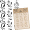 DIY Reusable Plastic STENCIL // A3 A4 A5 Border Flowers // Craft - Furniture - Scrapbooking - Decoupage (A4)...