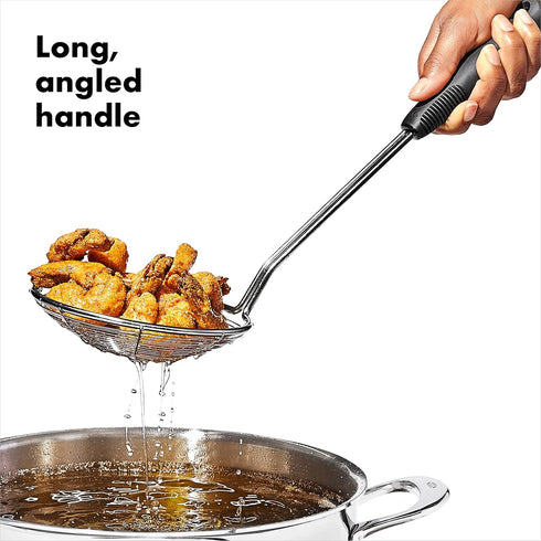 OXO Good Grips Stainless Steel Spider Scoop & Strain Skimmer,Black...