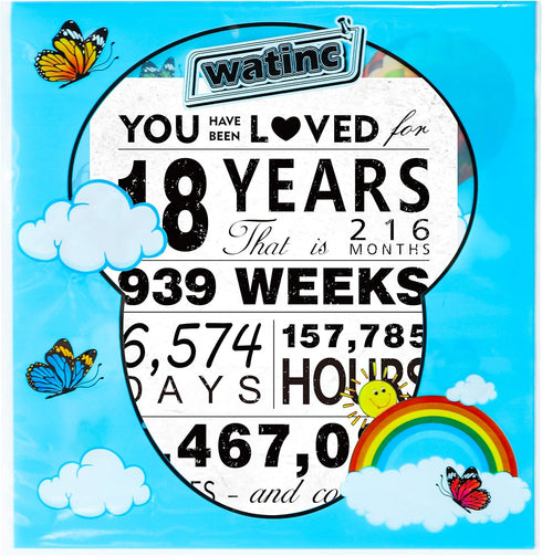 WATINC You Have Been Loved for 18 Years Poster, 11" x 14" Unframed Art Prints for 18th Birthday Decorations Party Supplies, 18th Anniversary Birth...