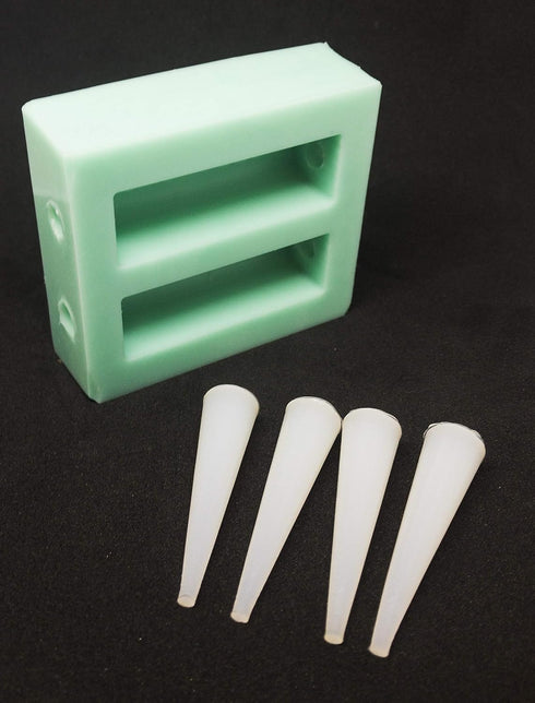 Original Hobby-CAST Slimline 2 Cavity Silicone Mold Tube-in Label Casting...