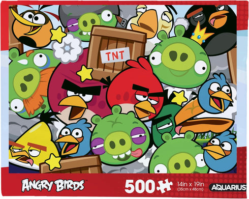 AQUARIUS Angry Birds 500pc Puzzle (500 Piece Jigsaw Puzzle) - Glare Free - Precision Fit - Officially Licensed Angry Birds Merchandise & Collectib...