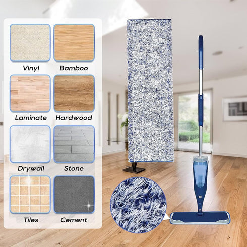 5 pcs Mop Pads Replacement, Washable Microfiber Cleaning Pad Reusable Mop Pads Replacement, Hardwood and Multi-Surface...