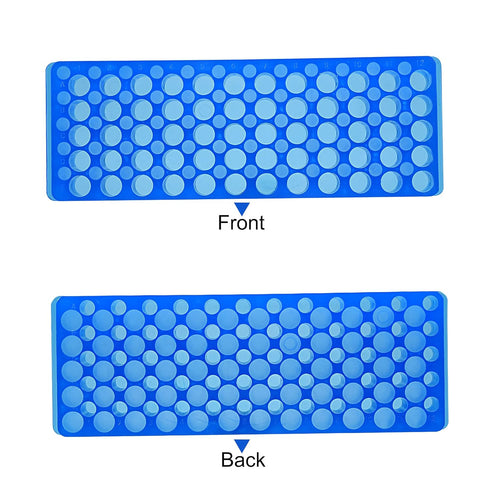 MECCANIXITY Centrifuge Tube Rack 11mm/7.5mm Hole Dia 60-Well Double Panel Polypropylene for 0.5ml/1.5ml/2ml Tube Pack of 2...