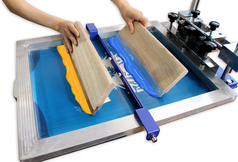 INTBUYING Screen Printing Squeegee Ink Squeegee Wooden Water Scraper 65 Durometer 13nches Long 4 inches Wide with Rubber Blade and Wooden Handle...