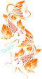 Koi Fish Stencil, 8 x 15 inch (L) - Asian Oriental Carp Fish Animal Pond Wall Stencils for Painting Template...
