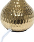Simple Designs LT2073-GDB Mini Hammered Texture Gold Drip Table Lamp with Black Shade...