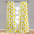 Ambesonne Lemons Window Curtains, Continuous Modern Summer Themed Tasty Citrus Fruits Illustration, Lightweight Decor 2-Panel Set with Rod Pocket,...