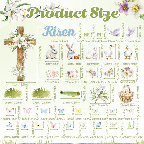 Easter Bulletin Board Decorations He is Risen Cutouts with Glue Point Spring Easter Jesus Resurrection Bulletin Board Decor for Easter Religious C...