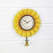 Wall Hanging Flower Clock with Analog Number Face - Sunflower...