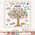 Boho Classroom Tree Bulletin Board Decorations Heart Cutouts Border Welcome Classroom You Belong Here Bulletin Board Decor Supplies for Chalkboard...