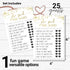 Black and Gold Bridal Shower Games - 25 Cards - He Said She Said Bridal Shower Game, What Did the Bride and Groom Say Guess Who Wedding Activity -...