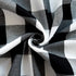 Buffalo Plaid Round Tablecloth Checkered Cotton Linen Table Cover for Kitchen Dining Room Home Decor ( Round - 48 Inch, White & Black )...