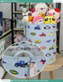 FANKANG Storage Basket, Nursery Hamper Canvas Laundry Basket Foldable with Waterproof PE Coating Large Storage Baskets for Kids Boys and Girls, Of...