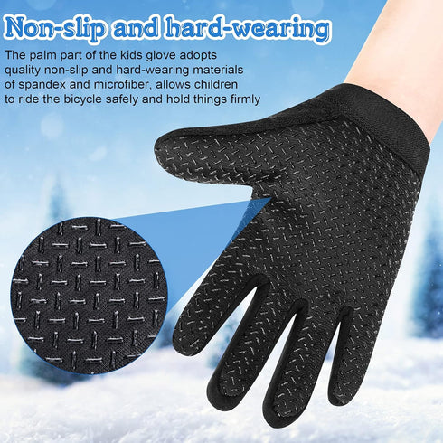 Geyoga 4 Pieces Kids Football Gloves Kids Fishing Gloves Motorcycle Bike Gloves Full Finger Children Gloves for Cycling Camping Fishing Parkour Ou...