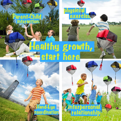 14 Pcs Parachute Toy,Tangle Free Outdoor Flying Parachute Men,Hand Throw Flying Toys for Birthday Gifts,Christmas Day,Filling Stocking Stuffer ,Ki...