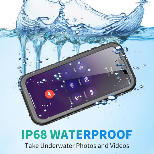 SPORTLINK for iPhone 13 Waterproof Case, Built-in Shockproof Dustproof Screen Protector, IP68 Underwater Full Body Sealed Dropproof Protective Cov...