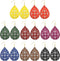 8 Pairs Women Lightweight Bohemian Earrings Wooden Teardrop Cut-Out Dangle Earrings...