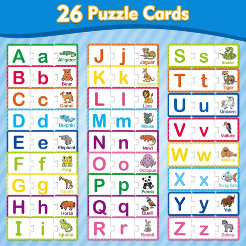Alphabet Puzzle Cards,ABC puzzle,Alphabet Learning Toys,ABC Learning for Toddlers Kids,Matching Letter Game,Preschool Learning Activities,Kinderga...