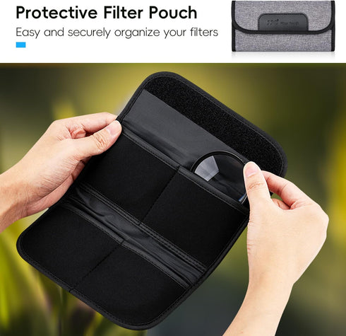 49mm Macro Close-Up Filter Set (+2 +4 +8 +10) Macro Filter Accessory with Filter Pouch for Canon EOS M6 Mark II M50 Mark II M200 with Canon EF-M 1...