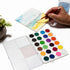Hello, Artist! Watercolor Cake with Brush Set, Ideal for Beginners, Students, and Value-Conscious Artists, Water-Based and Vivid Colors, 24 colors...