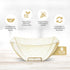 Posh Setting Square Plastic Serving Bowls, Small Gold Glitter Plastic Candy Bowls, 4 Pack Plastic Disposable Party Snack, Buffet, Chips, or Salad ...
