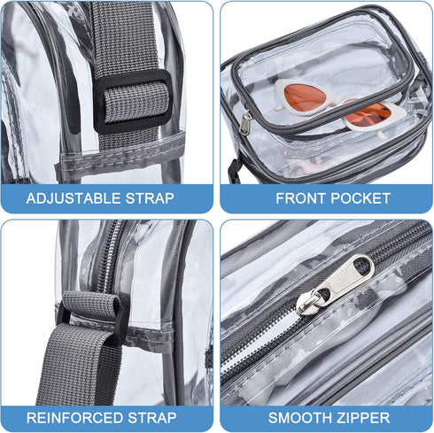OrabenClear Messenger Bag Clear Bag Stadium Approved, Clear Purse Clear Crossbody Bag for Work, Workout, Sports...