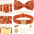 Halloween Dog Collar with Bow Tie, Pumpkin Cotton Bowtie Collar for Puppy Girl Dog or Cat, Halloween Bow Tie Collar with Durable Metal Buckle, Ado...