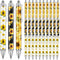 Qilery 30 Pcs Sunflower Ballpoint Pens Flower Pens Retractable Yellow Pens Plant Click Ball Pens Creative Floral Gel Ink Pen Black Ink Medium Poin...