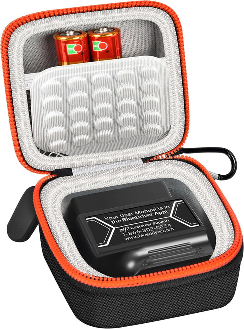 ANKHOH Case for BlueDriver Bluetooth Pro OBDII Scan Tool for iPhone & for Android, Car and Auto Mini Carry Holder Box for, Bag Only (Black)......