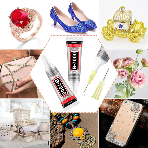 B7000 Glue Clear Adhesive Jewelry Bead B-7000 Glue for Jewelry Rhinestone DIY Cell Phone Repair Clothes Glass Metal Stone Beads Wooden Small Part ...