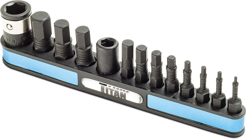 Titan Tools 16038 13-Piece Metric Impact Grade Hex Bit Set...