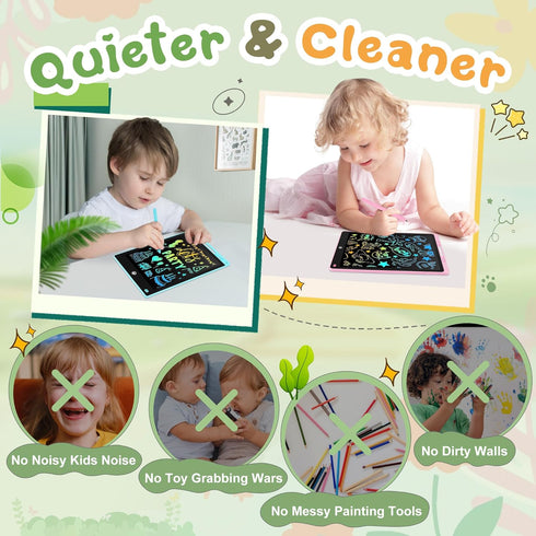 2 Pack LCD Writing Tablet, 10 Inch Educational Drawing Pad Toddler Toys, Doodle Board, Birthday Gifts, Travel Toys for Kids Ages 3 4 5 6 7 8 (Pink...