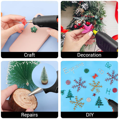 ENPOINT White Hot Glue Sticks Full Size, 8" Long x 0.43" Dia 36 Pack Hot Melt Glue Sticks Bulk, White Adhesive Glue Sticks Standard for Crafting D...