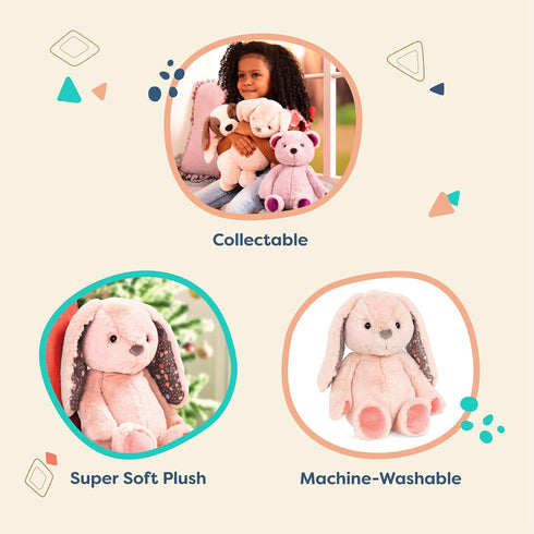B. toys- B. softies- 12" Pink Plush Bunny - Huggable Stuffed Animal Bunny Toy- Soft & Cuddly- Washable- Newborns, Toddlers, Kids-0 Months +...
