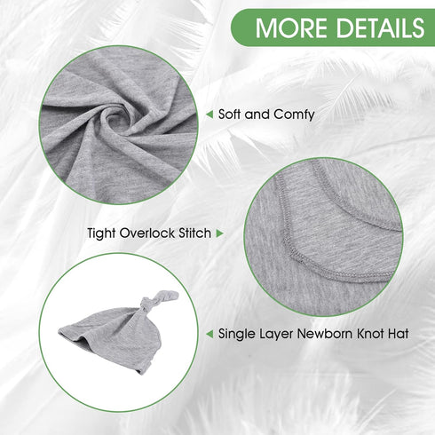 iEvolve Cotton Knitted Baby Swaddle Blanket with Hat Headband Set Newborn Swaddle Wrap Receiving Blankets for Baby Girl Boy 45" x 45"(OliverGreen)...