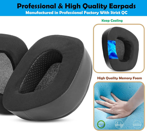 Cooling Gel Headphone Replacement Ear Pads Cushions Headset Earpads Compatible with Corsair Void / Corsair Void Pro Premium Gaming Headset with 7....
