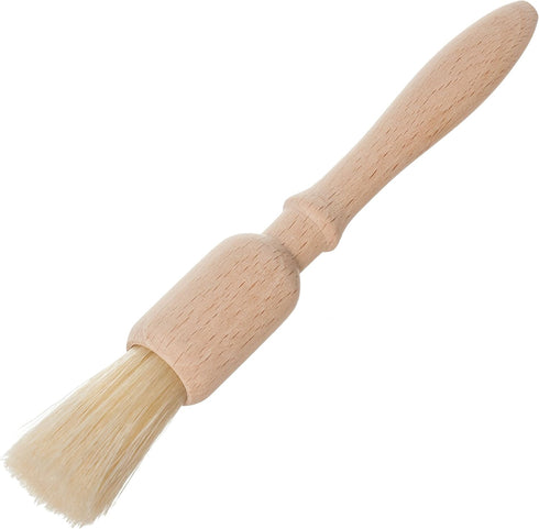 REDECKER Natural Pig Bristle Pastry Brush with Untreated Beechwood Handle for Basting, Glazing and Applying Eggwash, 7-1/4 inches - Pastry Brush f...