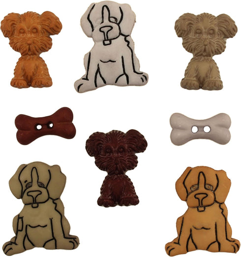 Buttons Galore 50+ Assorted Pets Buttons for Sewing & Crafts - Set of 6 Button Packs...