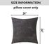 Home Brilliant Pillow Cover 24x24 Decorative Pillow Cover 24 x 24 Striped Corduroy Soft Velvet Euro Sham Cushion Cover for Couch, 60x60 cm, Dark G...