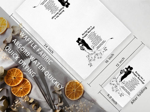 Wedding Gifts for Couples 2024 Bride and Groom, Newlyweds Gifts for Couples, Just Married Gifts, Honeymoon Gifts?Funny Hand Towels for Bathroom Ki...