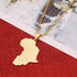 Stainless Steel Map of Africa Country Pendant Necklace Men Women Hip Hop African Jewelry...