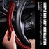 WOCOCN Steering Wheel Cover,Carbon Fiber Car Steering Wheel Cover with Non-Slip Lining,Universal Fit Most of Car Interior Accessories (Bright Red)...