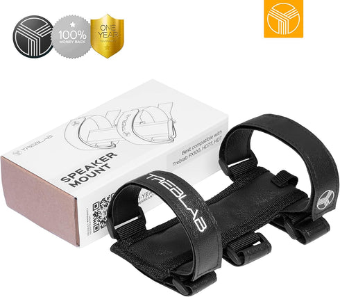 TREBLAB Bluetooth Speaker Mount - Universal Speaker Mount for Bike, Golf Cart Railing - Adjustable Strap Holder Compatible with Most Portable Spea...