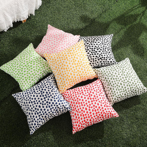 Outdoor Pillow Covers 20x20 Set of 2 Black Polka Dot Outdoor Waterproof Decorative Pillow Cases Summer Outdoor Sofa Bed Cushion Covers Home Decor ...